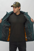 Оптом Куртка спортивная мужская с капюшоном темно-зеленого цвета 62187TZ в Казани, фото 15