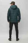 Оптом Куртка спортивная мужская с капюшоном темно-зеленого цвета 62187TZ в Казани, фото 4