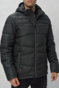 Оптом Куртка спортивная мужская с капюшоном черного цвета 62188Ch в Екатеринбурге, фото 13