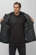Оптом Куртка спортивная мужская с капюшоном черного цвета 62188Ch в Екатеринбурге, фото 14