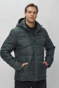Оптом Куртка спортивная мужская с капюшоном темно-серого цвета 62188TC в Казани, фото 12