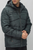 Оптом Куртка спортивная мужская с капюшоном темно-серого цвета 62188TC в Казани, фото 13