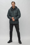 Оптом Куртка спортивная мужская с капюшоном темно-серого цвета 62188TC в Екатеринбурге, фото 2