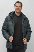 Оптом Куртка спортивная мужская с капюшоном темно-серого цвета 62188TC в Казани, фото 20