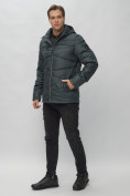Оптом Куртка спортивная мужская с капюшоном темно-серого цвета 62188TC в Екатеринбурге, фото 3