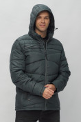 Оптом Куртка спортивная мужская с капюшоном темно-серого цвета 62188TC в Казани, фото 7
