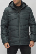 Оптом Куртка спортивная мужская с капюшоном темно-серого цвета 62188TC в Екатеринбурге, фото 9