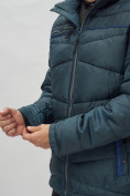 Оптом Куртка спортивная мужская с капюшоном темно-синего цвета 62188TS, фото 14