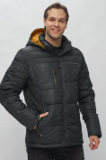 Оптом Куртка спортивная мужская с капюшоном черного цвета 62190Ch в Екатеринбурге, фото 10