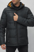 Оптом Куртка спортивная мужская с капюшоном черного цвета 62190Ch в Екатеринбурге, фото 12