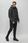 Оптом Куртка спортивная мужская с капюшоном черного цвета 62190Ch в Казани, фото 3