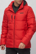 Оптом Куртка спортивная мужская с капюшоном красного цвета 62190Kr в Екатеринбурге, фото 10