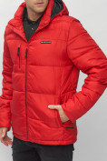 Оптом Куртка спортивная мужская с капюшоном красного цвета 62190Kr в Екатеринбурге, фото 12