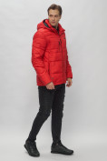 Оптом Куртка спортивная мужская с капюшоном красного цвета 62190Kr в Казани, фото 4