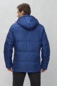 Оптом Куртка спортивная мужская с капюшоном синего цвета 62190S в Казани, фото 15