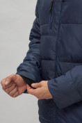 Оптом Куртка спортивная мужская с капюшоном темно-синего цвета 62190TS в Екатеринбурге, фото 11