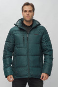 Оптом Куртка спортивная мужская с капюшоном темно-зеленого цвета 62190TZ в Казани, фото 10