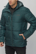 Оптом Куртка спортивная мужская с капюшоном темно-зеленого цвета 62190TZ в Казани, фото 13
