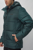 Оптом Куртка спортивная мужская с капюшоном темно-зеленого цвета 62190TZ в Екатеринбурге, фото 15