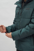 Оптом Куртка спортивная мужская с капюшоном темно-зеленого цвета 62190TZ в Казани, фото 16