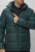 Оптом Куртка спортивная мужская с капюшоном темно-зеленого цвета 62190TZ в Екатеринбурге, фото 17