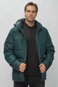 Оптом Куртка спортивная мужская с капюшоном темно-зеленого цвета 62190TZ в Казани, фото 18