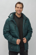 Оптом Куртка спортивная мужская с капюшоном темно-зеленого цвета 62190TZ в Екатеринбурге, фото 21
