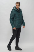 Оптом Куртка спортивная мужская с капюшоном темно-зеленого цвета 62190TZ в Казани, фото 5