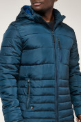 Оптом Куртка спортивная мужская с капюшоном темно-синего цвета 62220TS в Екатеринбурге, фото 11