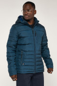 Оптом Куртка спортивная мужская с капюшоном темно-синего цвета 62220TS в Екатеринбурге, фото 14