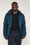 Оптом Куртка спортивная мужская с капюшоном темно-синего цвета 62220TS в Екатеринбурге, фото 15