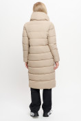 Оптом Куртка удлиненная женская зимняя  уценка бежевого цвета 626B, фото 5