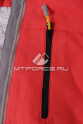 Оптом Куртка спортивная женская батал красного цвета 097Kr, фото 6