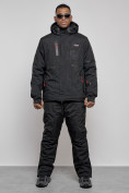 Оптом Горнолыжный костюм мужской зимний черного цвета 6306Ch в Оренбурге