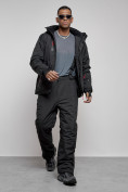 Оптом Горнолыжный костюм мужской зимний черного цвета 6306Ch в Перми, фото 16