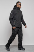 Оптом Горнолыжный костюм мужской зимний черного цвета 6306Ch в Перми, фото 3