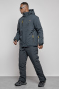 Оптом Горнолыжный костюм мужской зимний темно-серого цвета 6306TC, фото 2