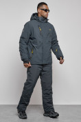 Оптом Горнолыжный костюм мужской зимний темно-серого цвета 6306TC в Перми, фото 3