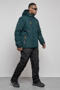 Оптом Горнолыжный костюм мужской зимний темно-зеленого цвета 6306TZ в Сочи, фото 3