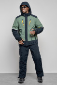 Оптом Горнолыжный костюм мужской зимний цвета хаки 6308Kh в Перми, фото 5