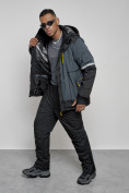 Оптом Горнолыжный костюм мужской зимний темно-серого цвета 6308TC, фото 15
