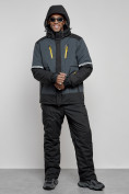 Оптом Горнолыжный костюм мужской зимний темно-серого цвета 6308TC, фото 5