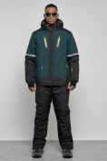 Оптом Горнолыжный костюм мужской зимний темно-зеленого цвета 6308TZ в Оренбурге
