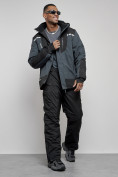 Оптом Горнолыжный костюм мужской зимний темно-серого цвета 6309TC, фото 15