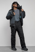 Оптом Горнолыжный костюм мужской зимний темно-серого цвета 6309TC в Сочи, фото 16