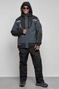 Оптом Горнолыжный костюм мужской зимний темно-серого цвета 6309TC в Сочи, фото 5