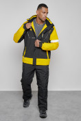 Оптом Горнолыжный костюм мужской зимний желтого цвета 6313J, фото 16