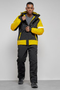 Оптом Горнолыжный костюм мужской зимний желтого цвета 6313J, фото 18