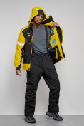 Оптом Горнолыжный костюм мужской зимний желтого цвета 6313J, фото 19