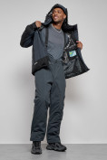 Оптом Горнолыжный костюм мужской зимний темно-серого цвета 6313TC в Сочи, фото 20